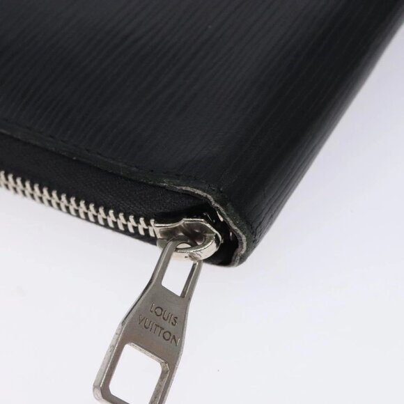 LOUIS VUITTON Epi Zippy Organizer Long Wallet Black M63852 LV Auth 133006 - Picture 11 of 16